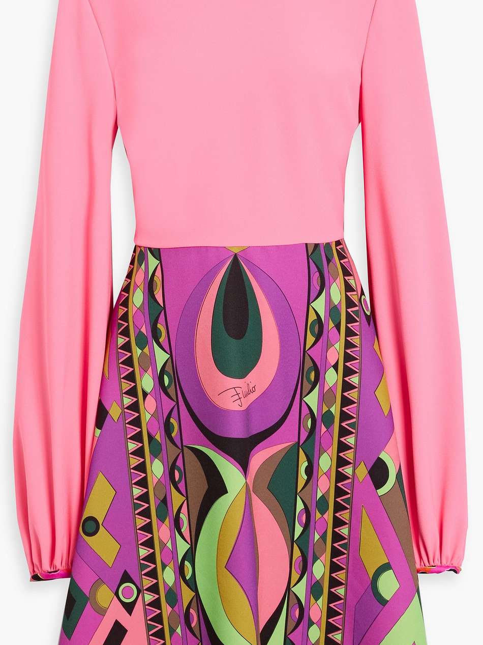 printed crepe mini dress