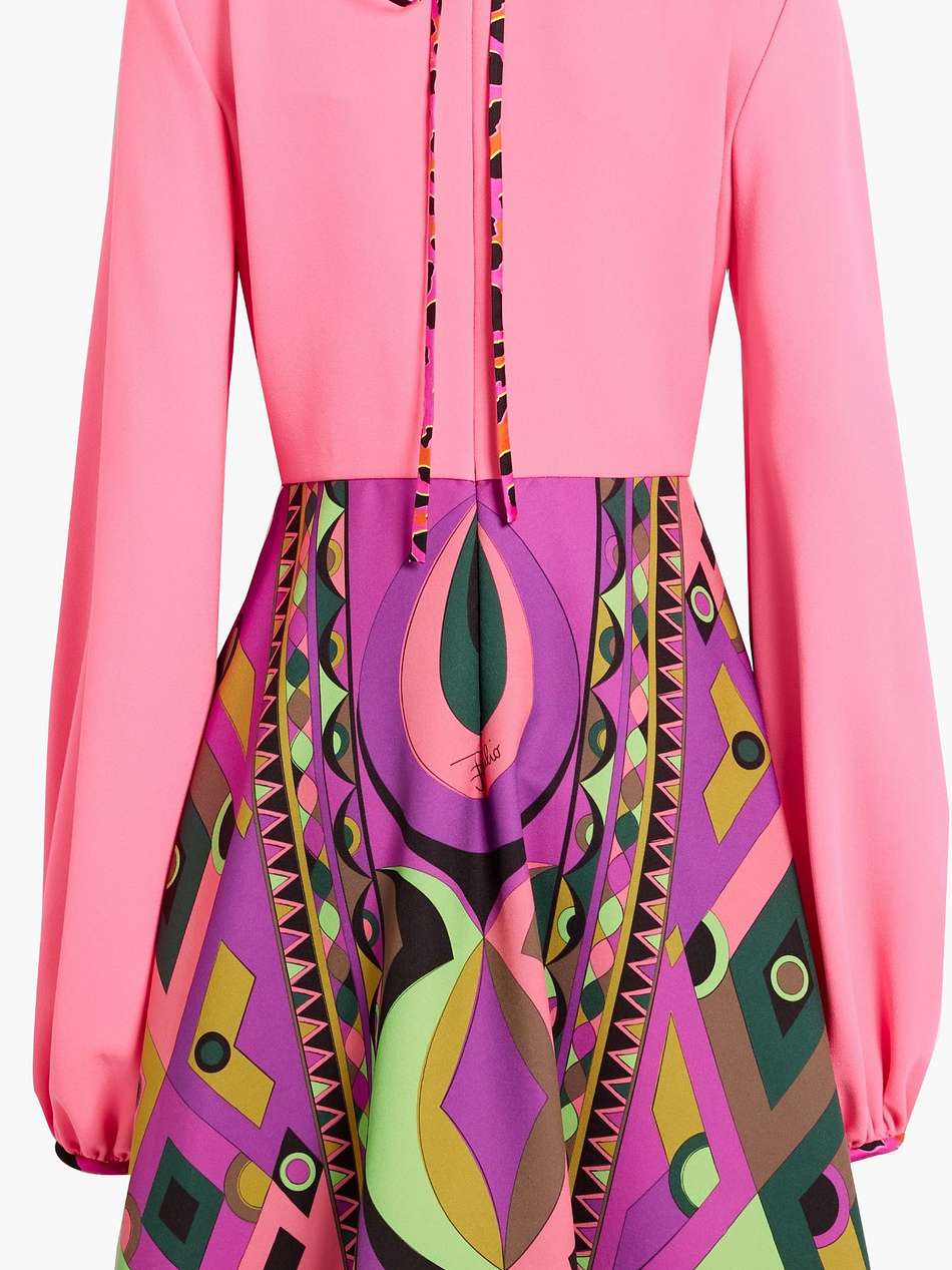 printed crepe mini dress