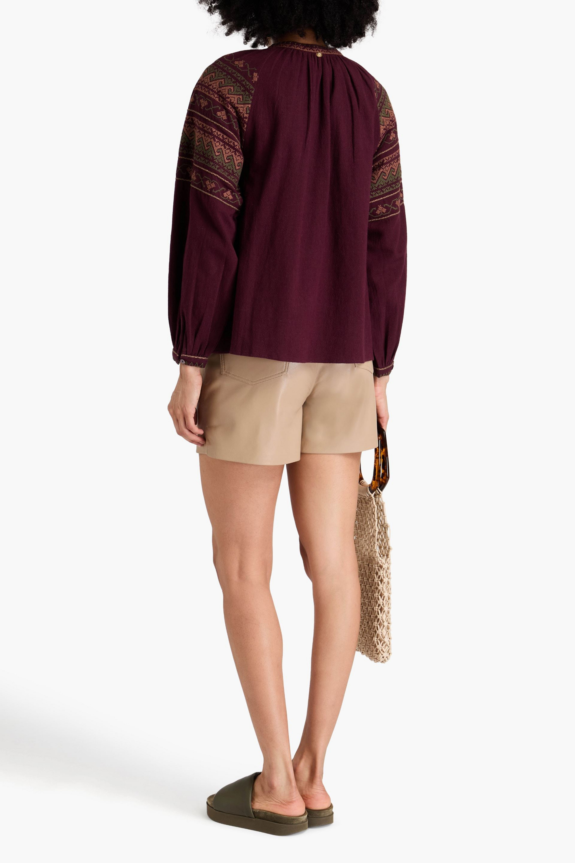 Antik Batik Luna embroidered cotton blouse