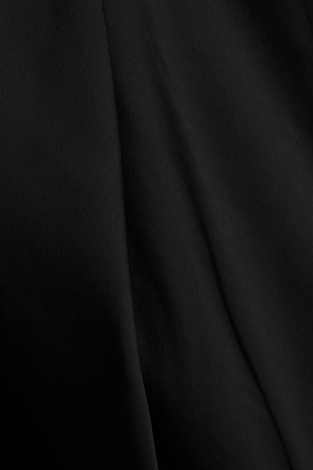 SIMKHAI McKinnon jersey-paneled tie-neck satin top