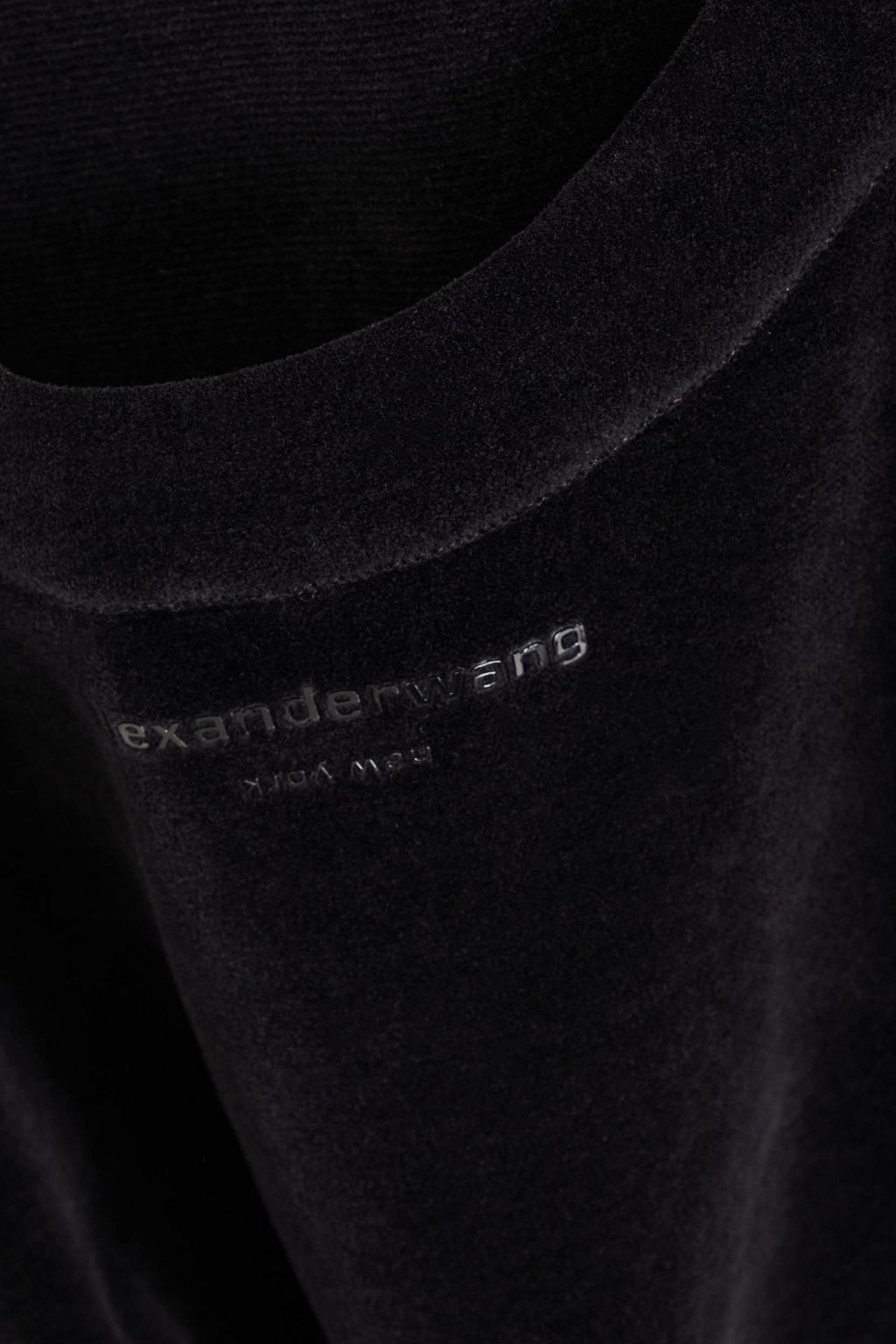 ALEXANDERWANG.T بلوزة قصيرة من قماش شينيل المصنوع من مزيج من القطن