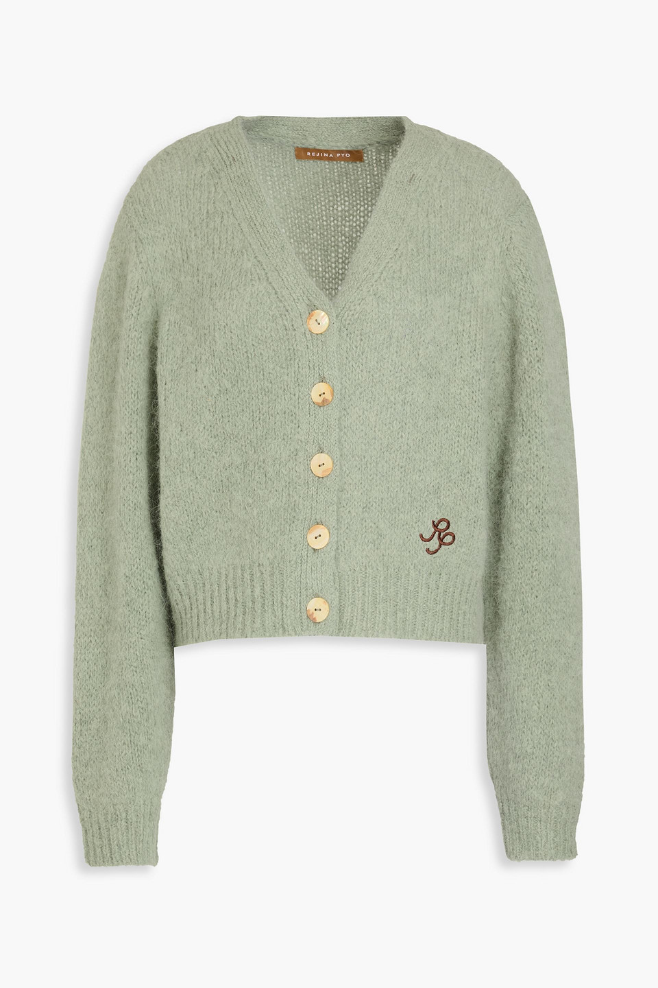 Rejina Pyo - Nala brushed ribbed alpaca-blend cardigan - Green - L