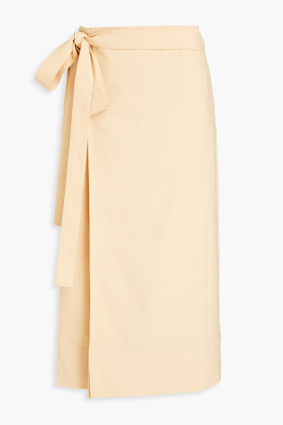 Rejina Pyo Isra Wool-blend Midi Wrap Skirt In Grey