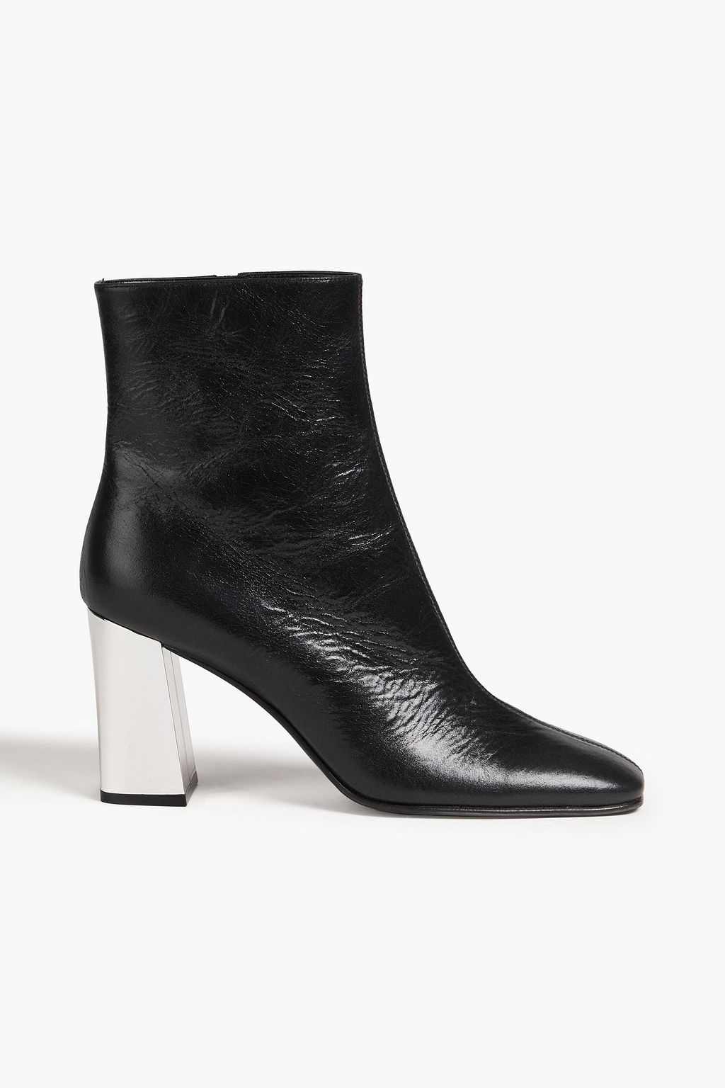 Glossed leather ankle boots black EU 37.5