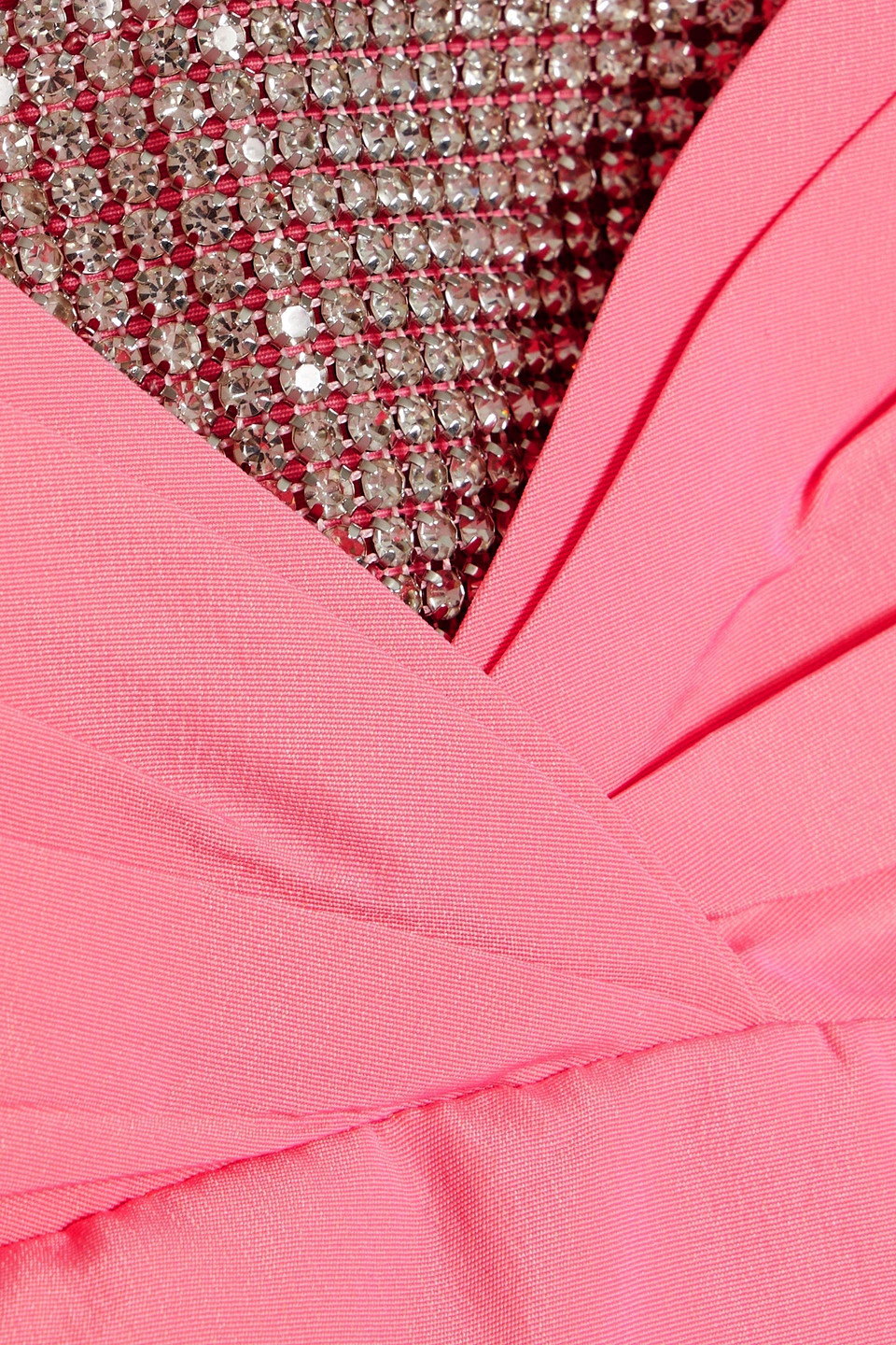 Rebecca Vallance Brydie Flared Crystal-embellished Taffeta Mini Dress In Bubblegum