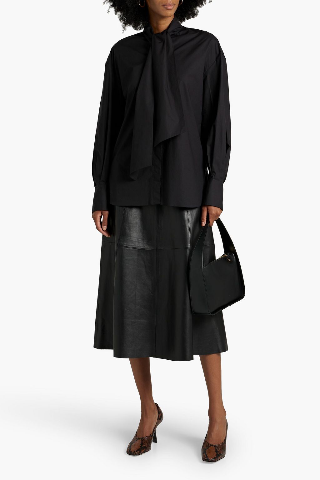 ANOTHER TOMORROW Cotton-poplin blouse