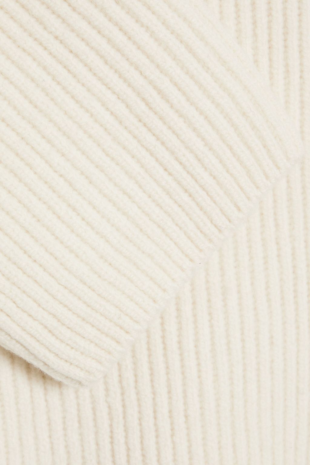 ANOTHER TOMORROW Ribbed wool turtleneck sweater