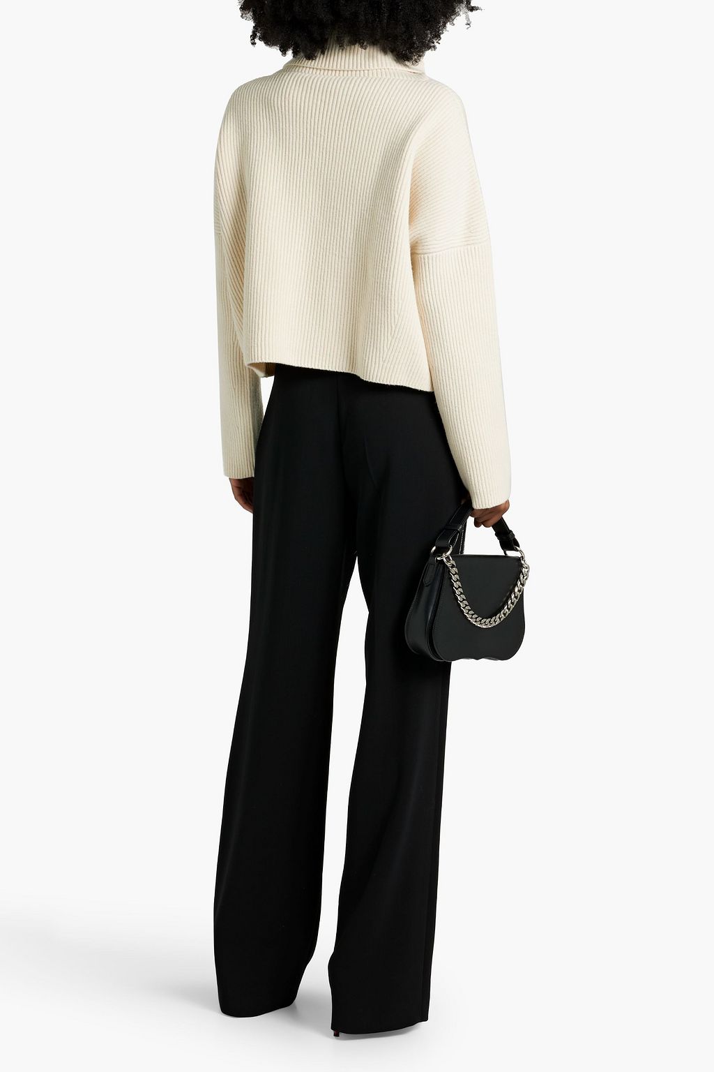ANOTHER TOMORROW Ribbed wool turtleneck sweater