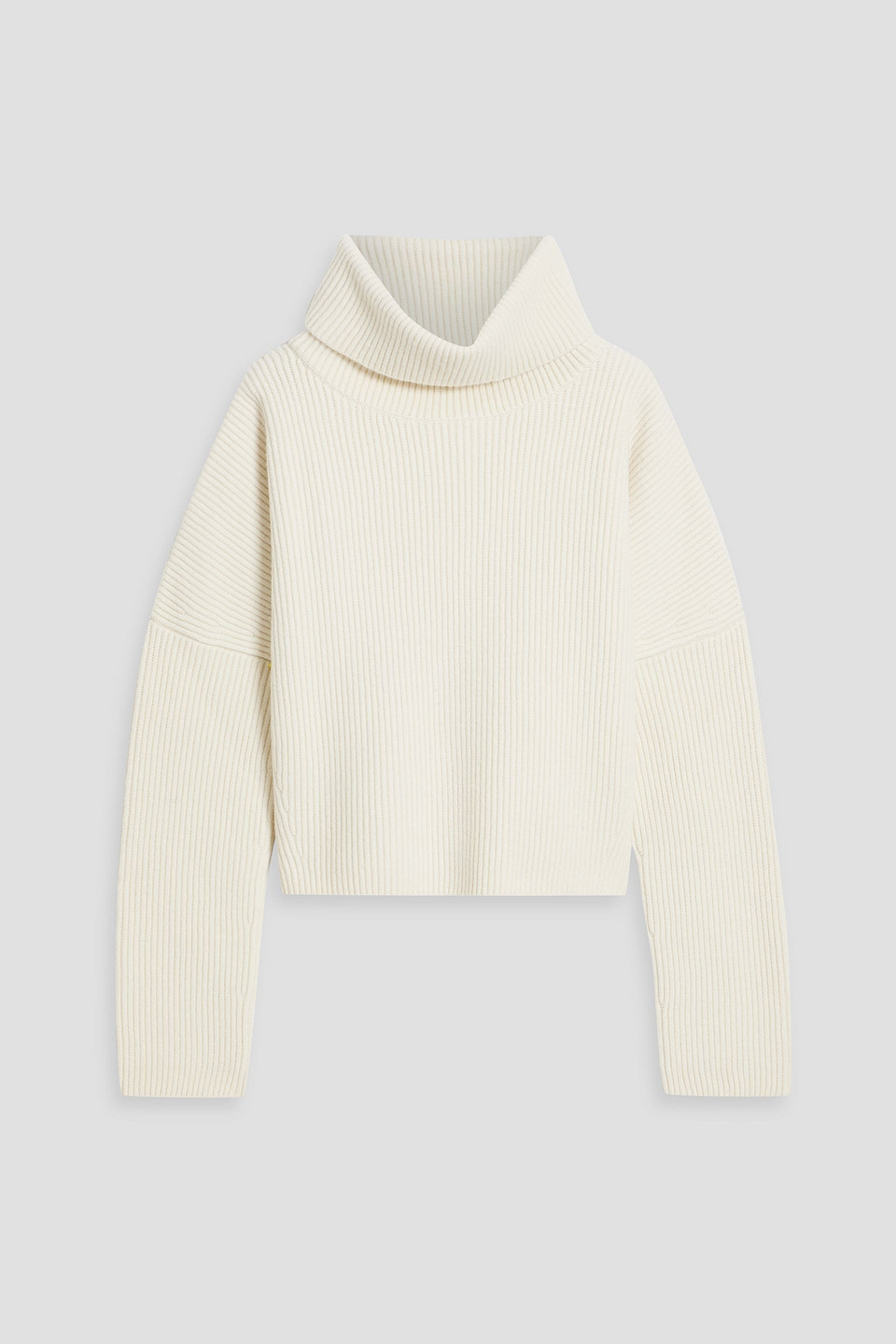 Ribbed wool turtleneck sweater