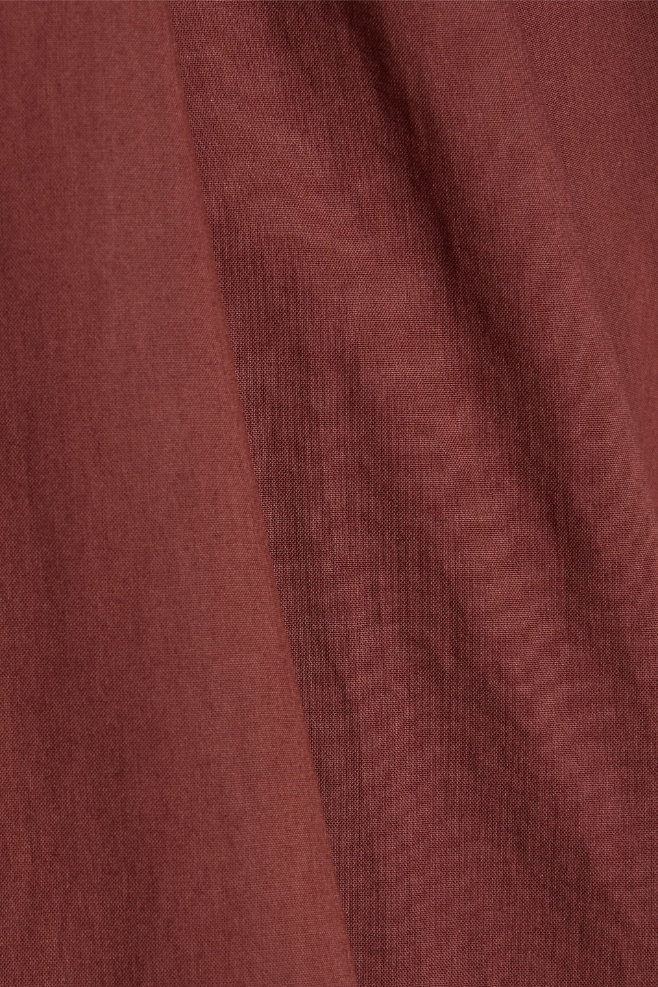 Another Tomorrow Cotton-poplin Midi Dress In Brick
