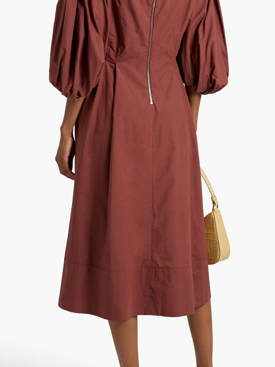 cotton-poplin midi dress