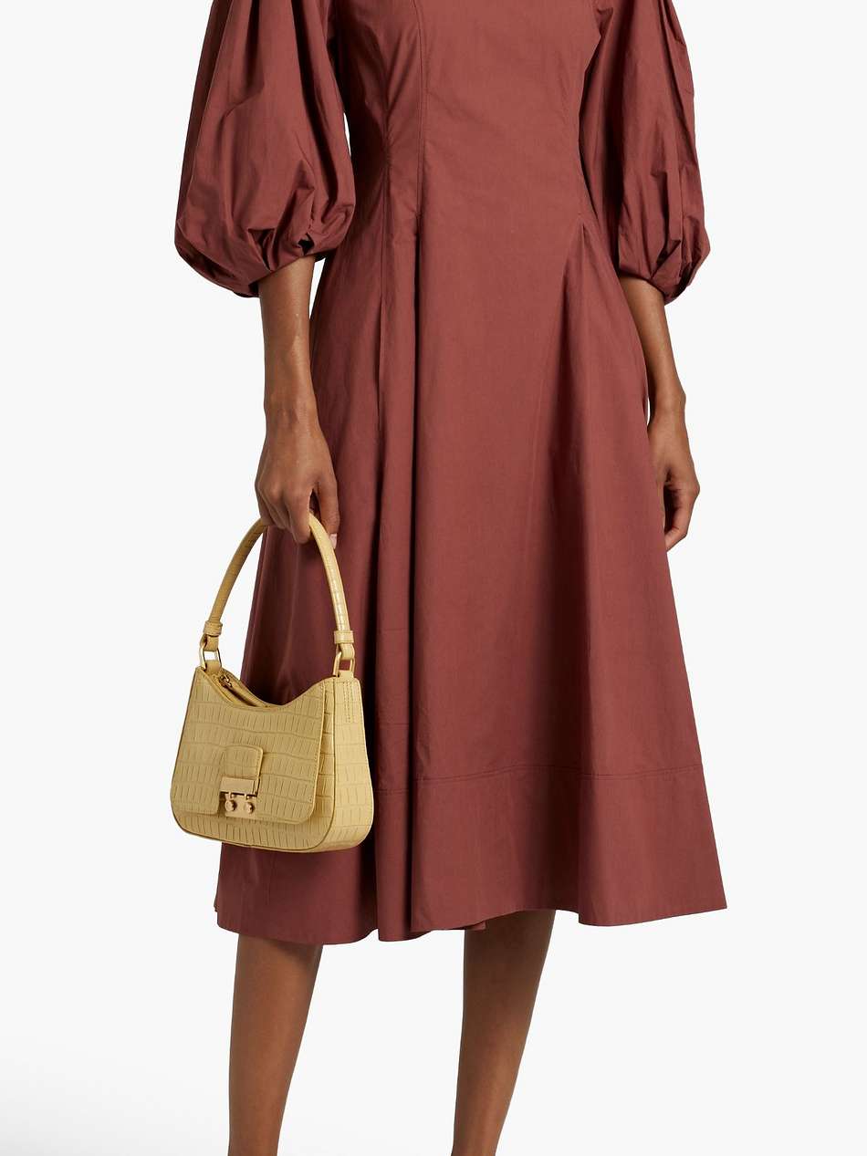 cotton-poplin midi dress