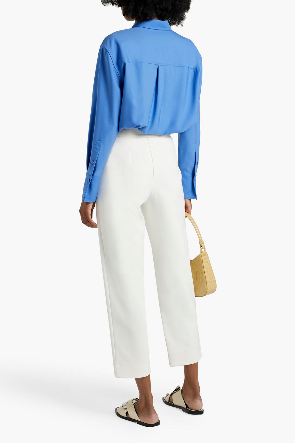 Shop Another Tomorrow Wool Shirt In Azure