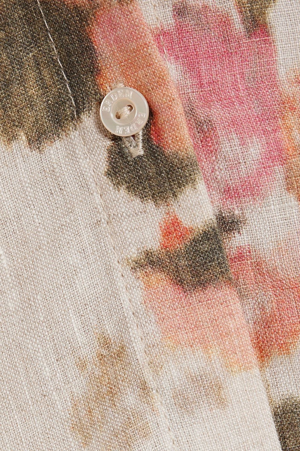 ERDEM Ossana floral-print linen-gauze top