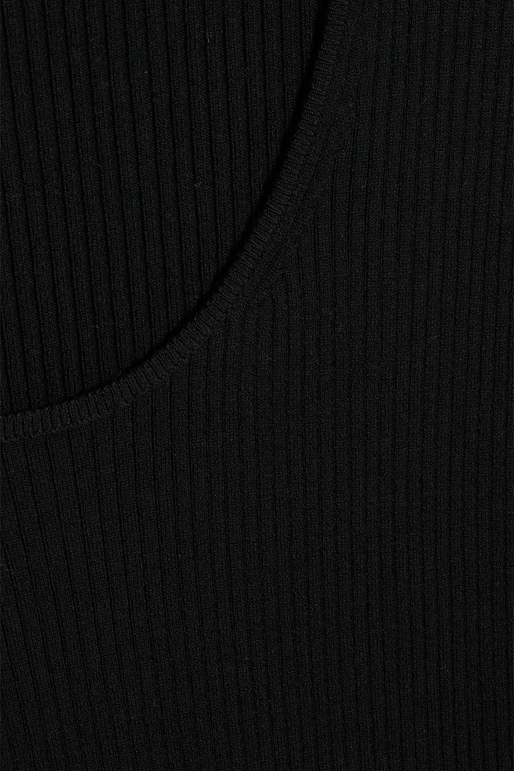 ANOTHER TOMORROW Ribbed wool-blend dress
