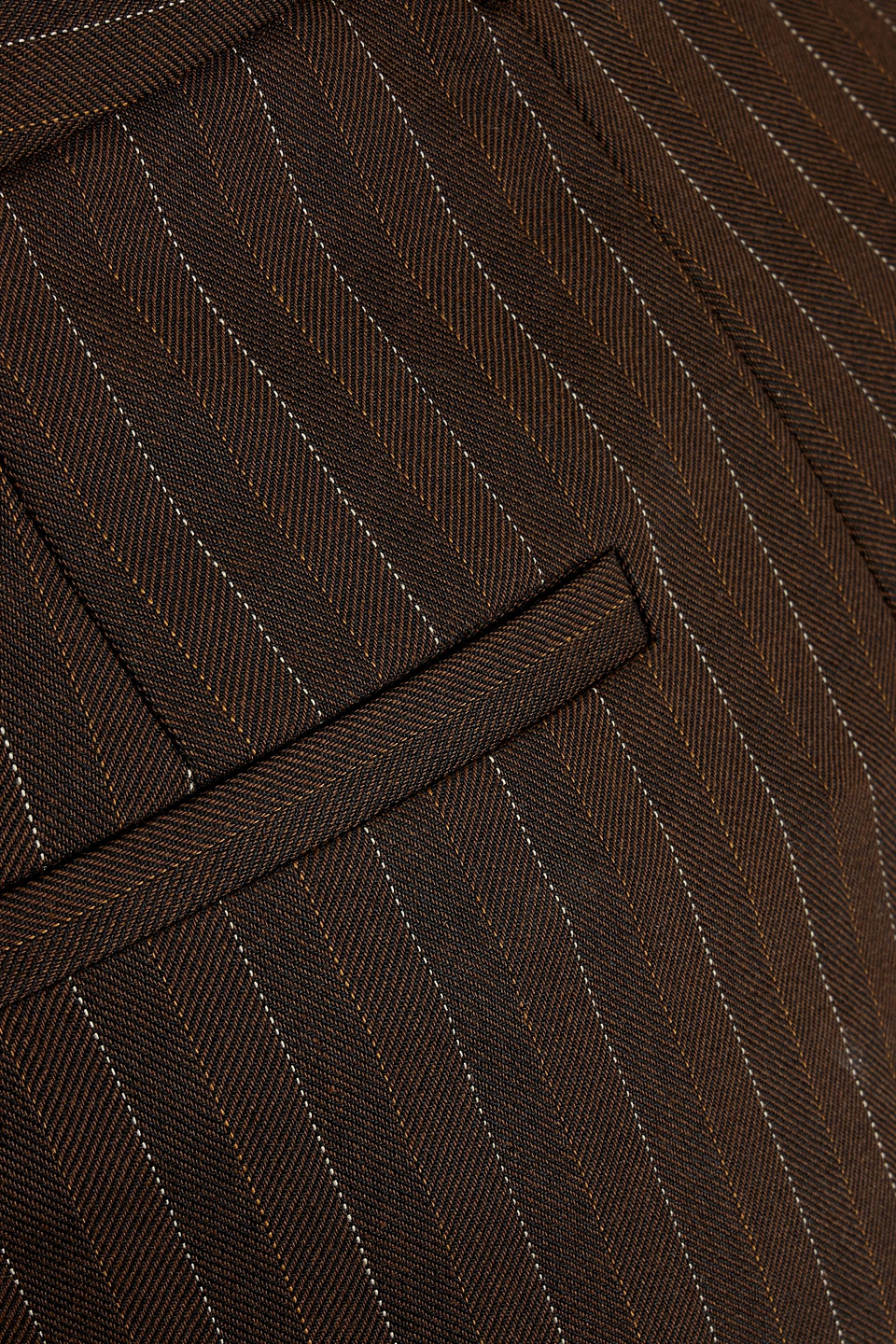 Nili Lotan Corette Pinstripe Stretch-wool Pants In Chocolate