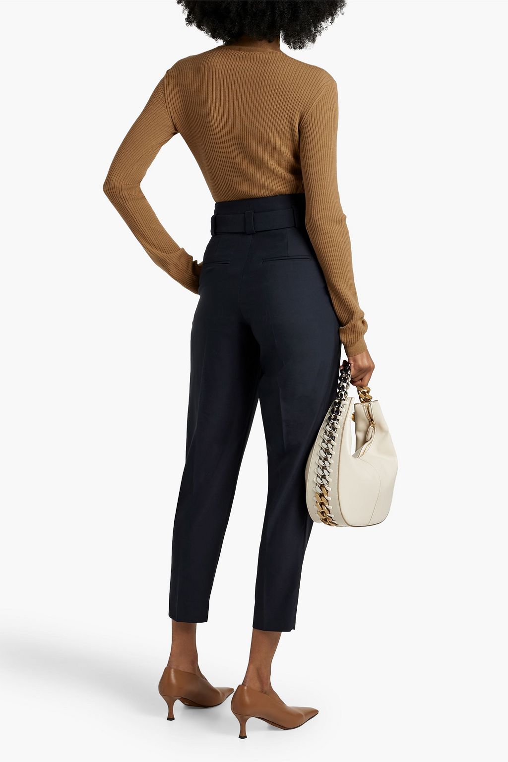 ANOTHER TOMORROW Ribbed wool-blend turtleneck sweater