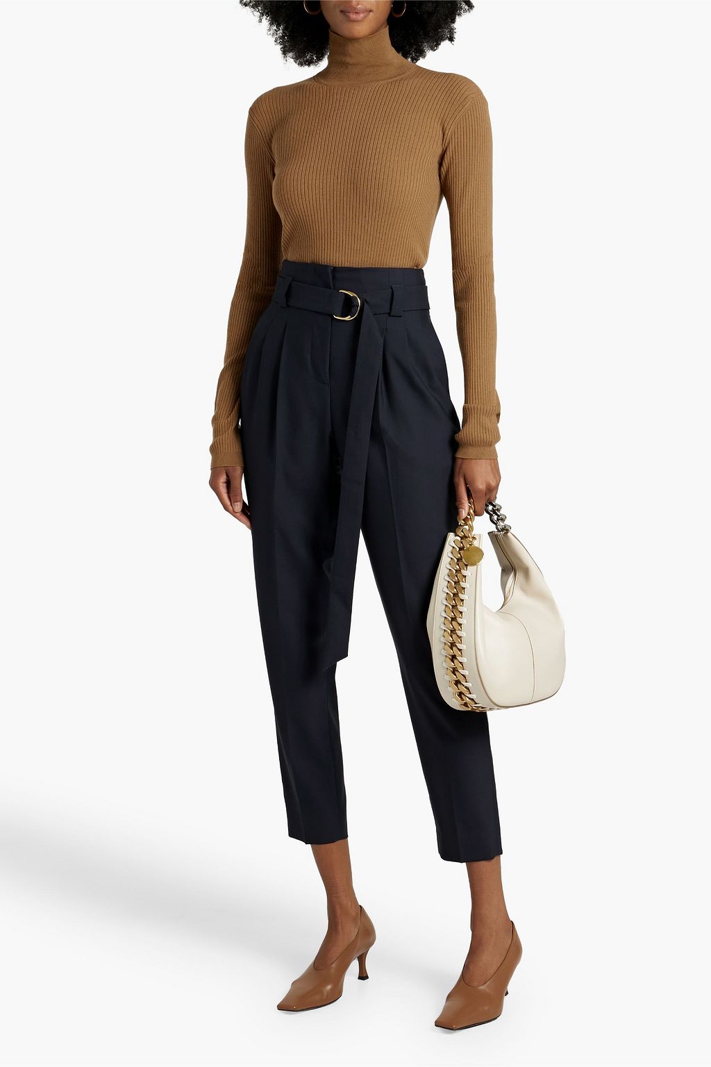 ANOTHER TOMORROW Ribbed wool-blend turtleneck sweater
