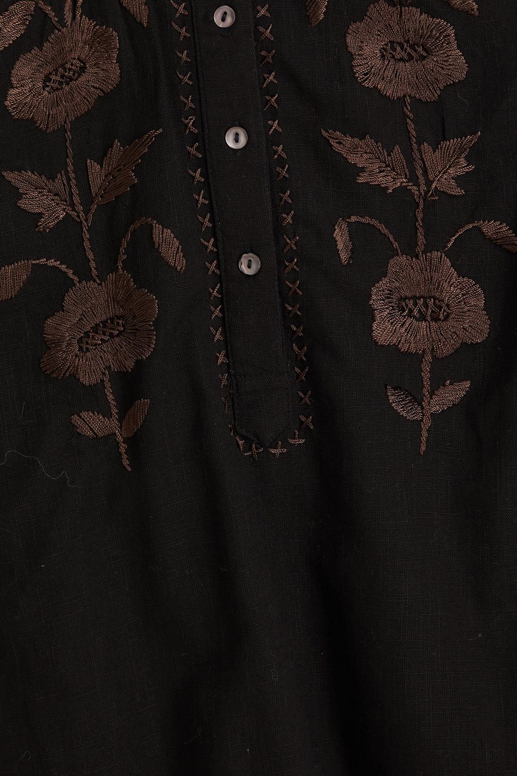 ANTIK BATIK Isla embroidered cotton-gauze blouse