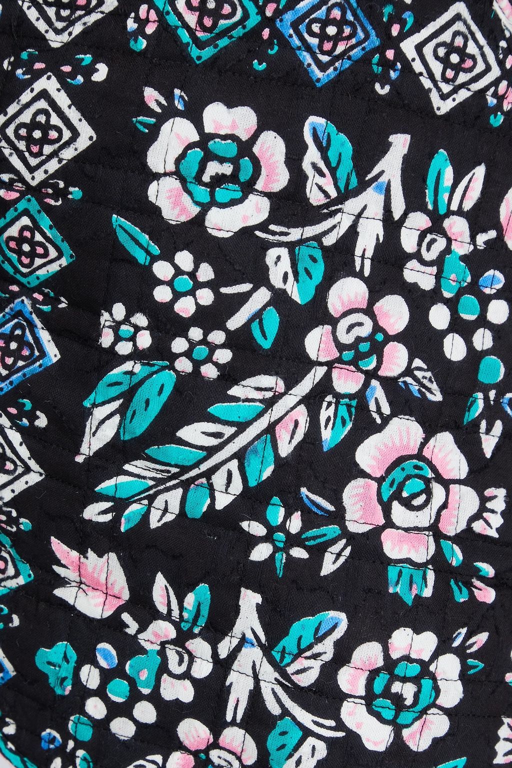 ANTIK BATIK Flora cropped floral-print cotton-gauze vest