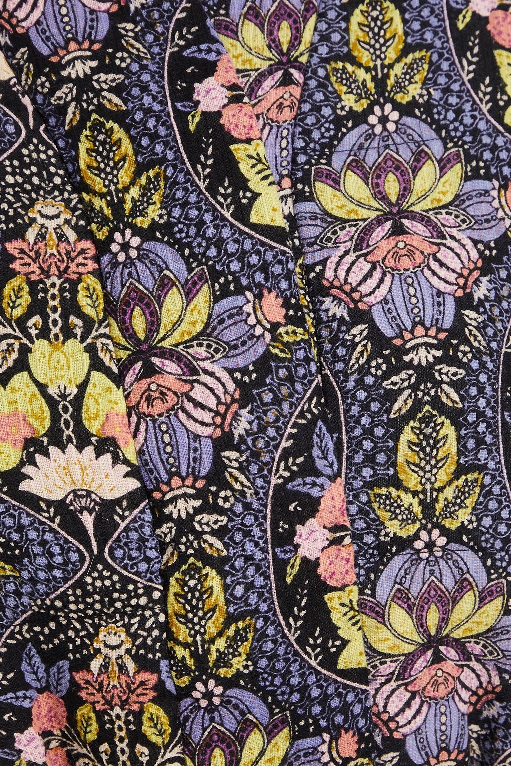 ANTIK BATIK فستان "إيروس" من القطن الشبكي مزين بطبعة الأزهار ومزود بحزام