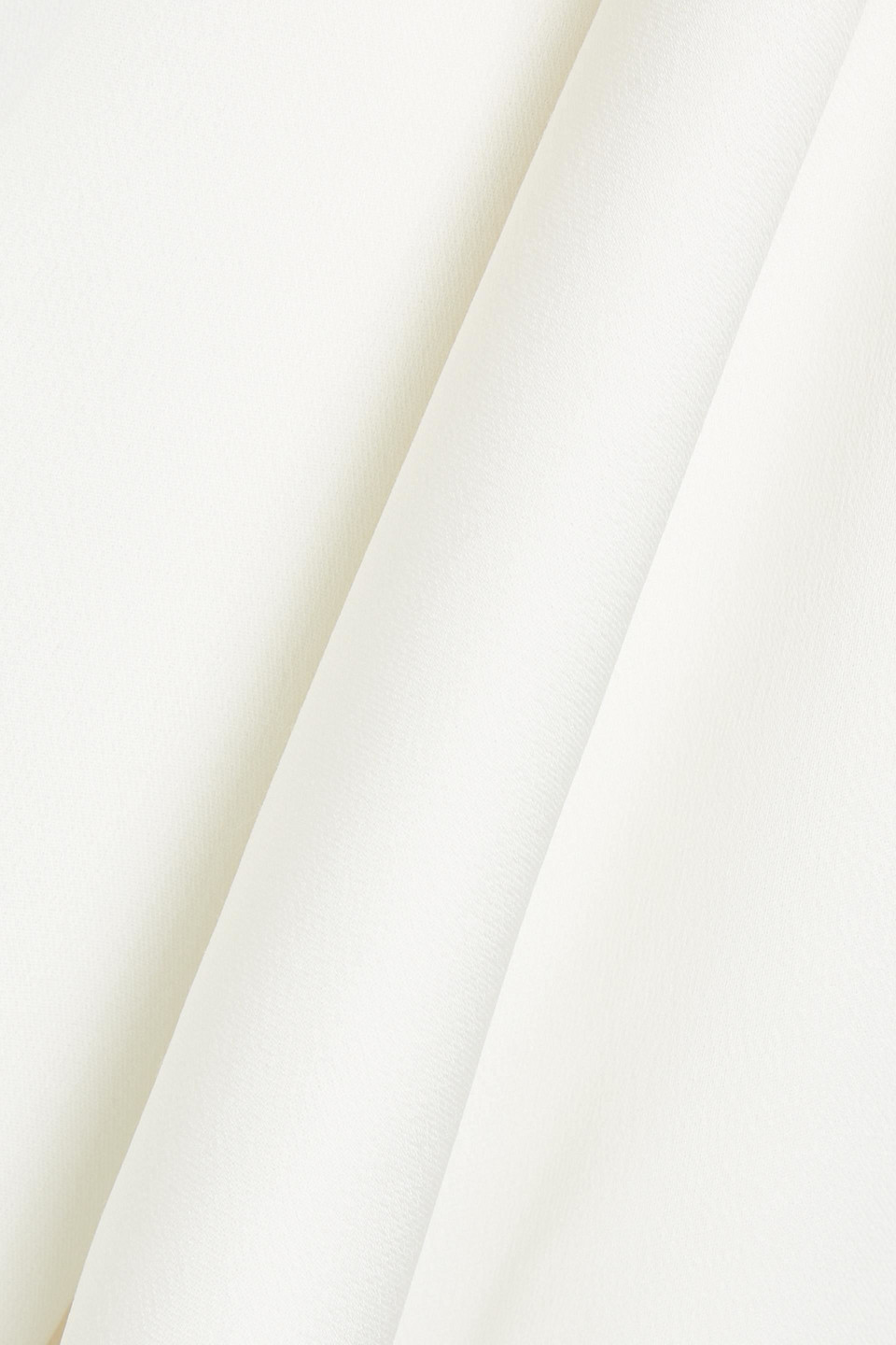 Shop Simkhai Symone Draped Crepe-satin Blouse In Ivory