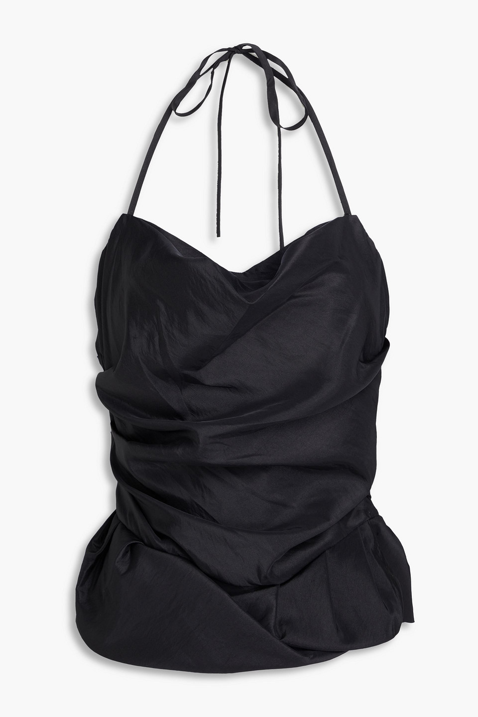 Simkhai Hailee Draped Halter Top In Black