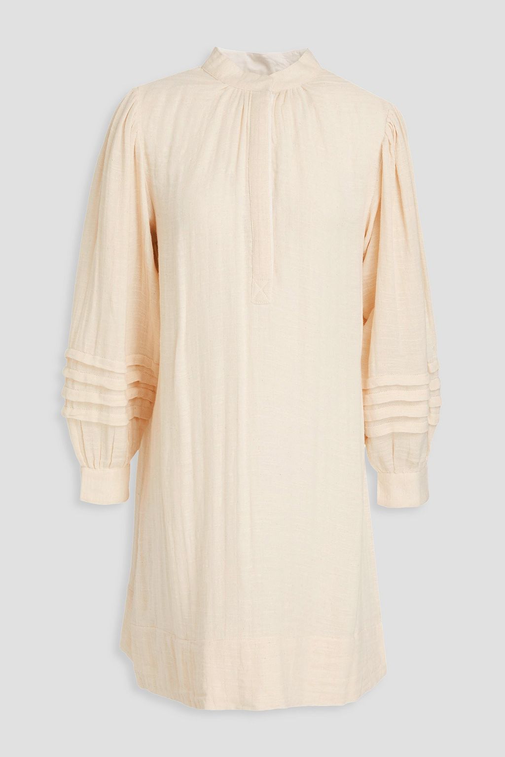 Preeti gathered cotton gauze mini dress cream FR 36