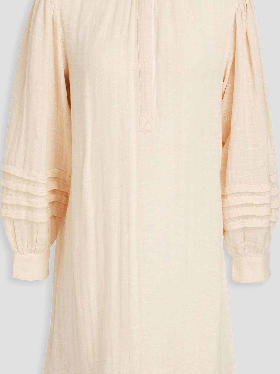 preeti gathered cotton-gauze mini dress
