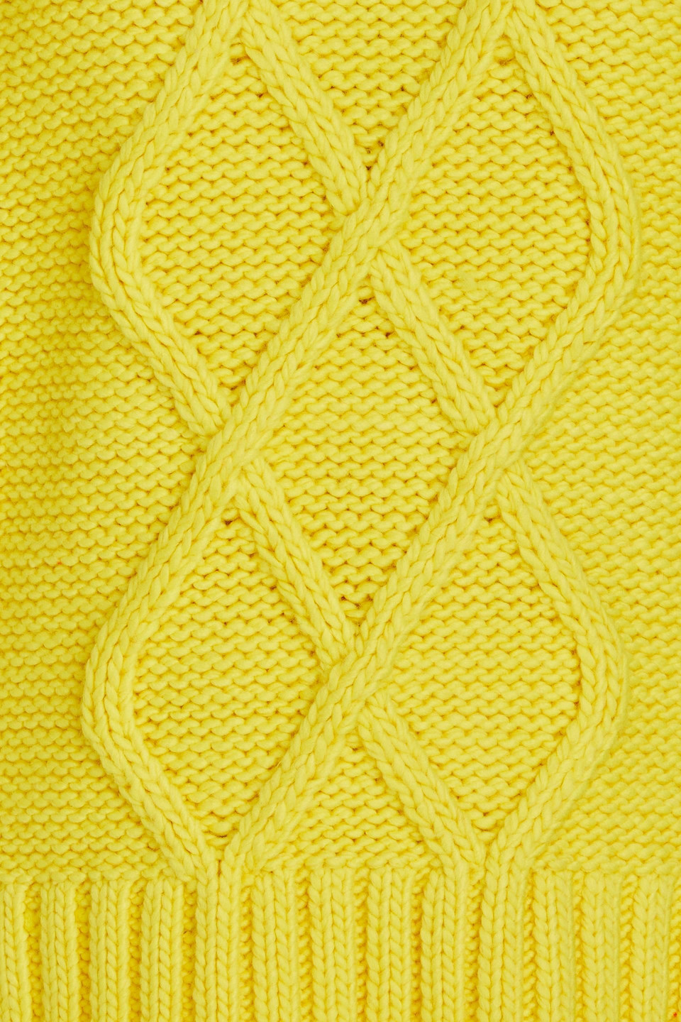 Goldbergh Brit Fringed Cable-knit Turtleneck Sweater In Yellow