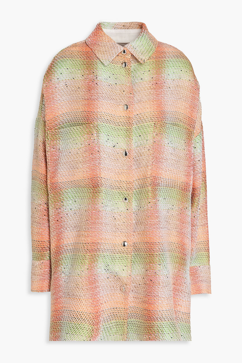 Iro Checked Cotton-blend Tweed Shirt In Multi