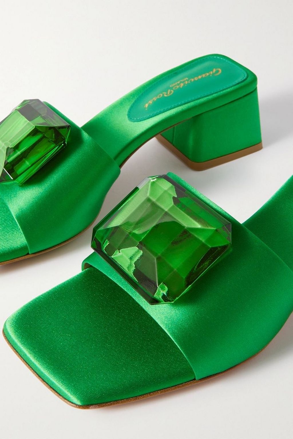 GIANVITO ROSSI Jaipur 45 embellished satin mules