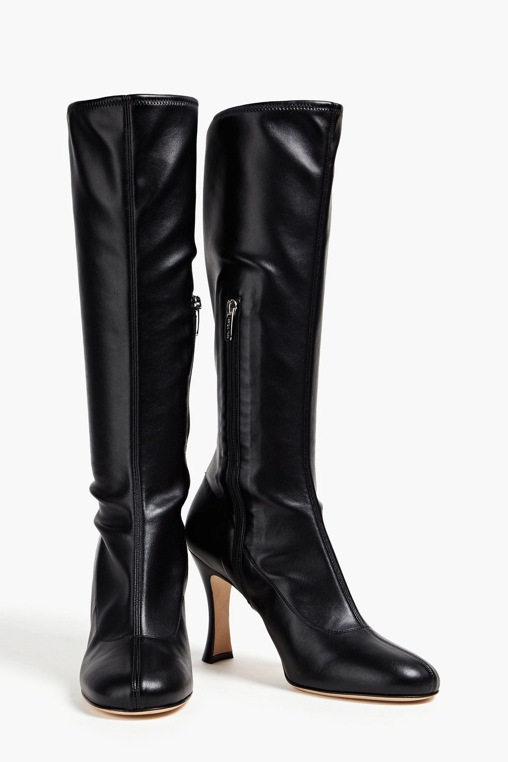 SERGIO ROSSI Faux stretch-leather boots
