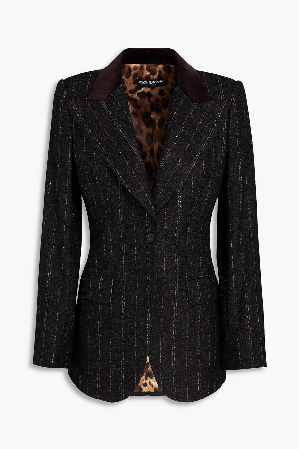 Dolce & Gabbana Dolce Gabbana Single-breasted Pinstriped Jacket In Black
