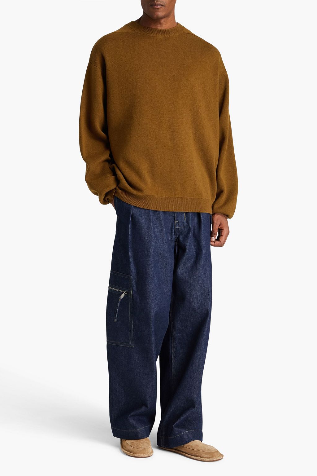 STUDIO NICHOLSON Hemyl merino wool and cotton-blend sweater