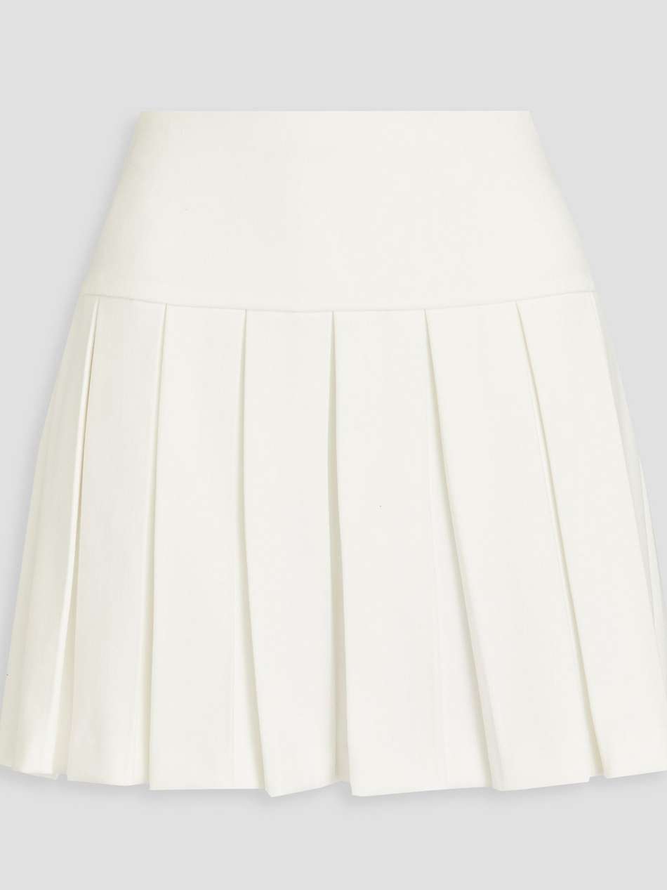 emilie pleated crepe mini skirt