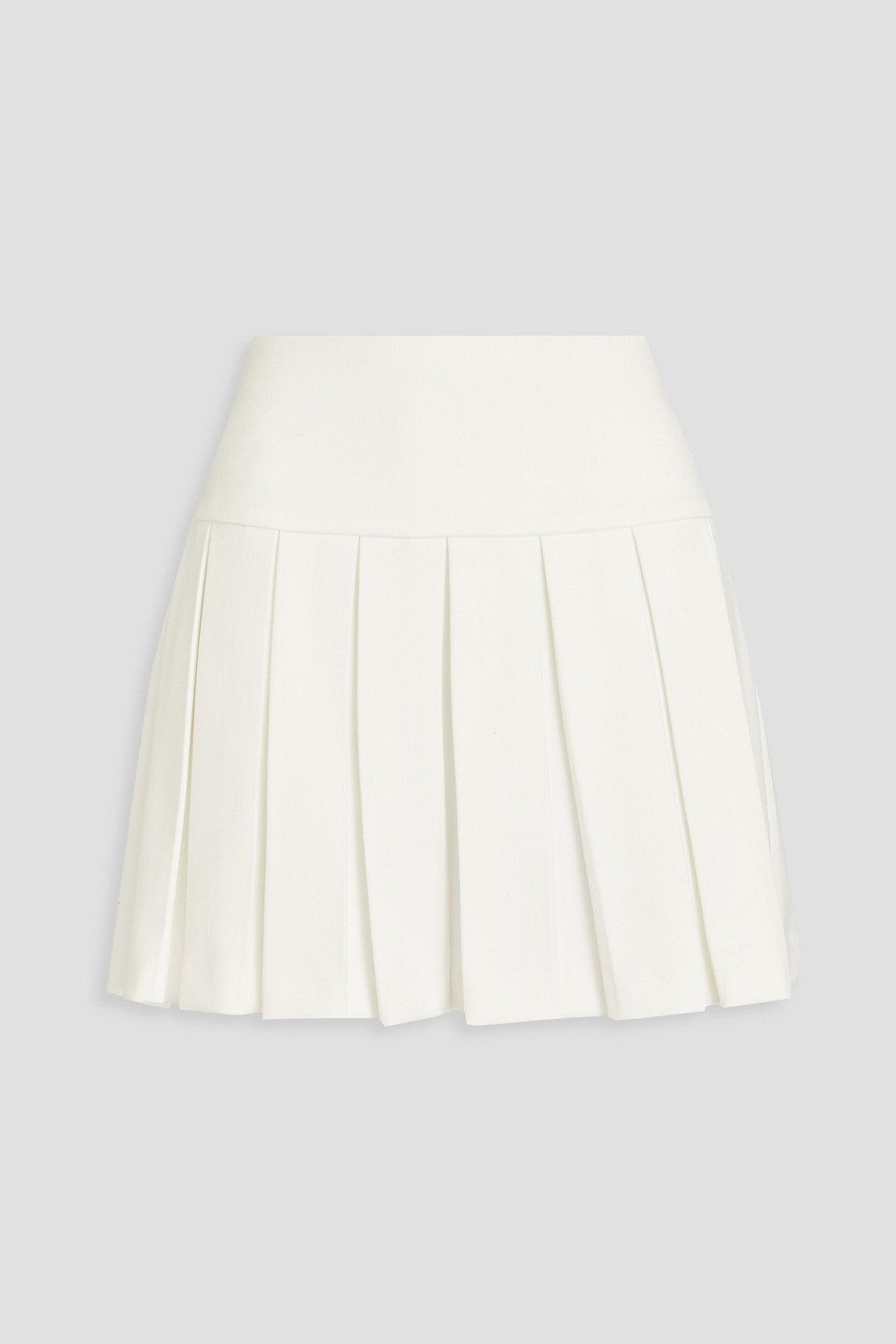 Emilie pleated crepe mini skirt