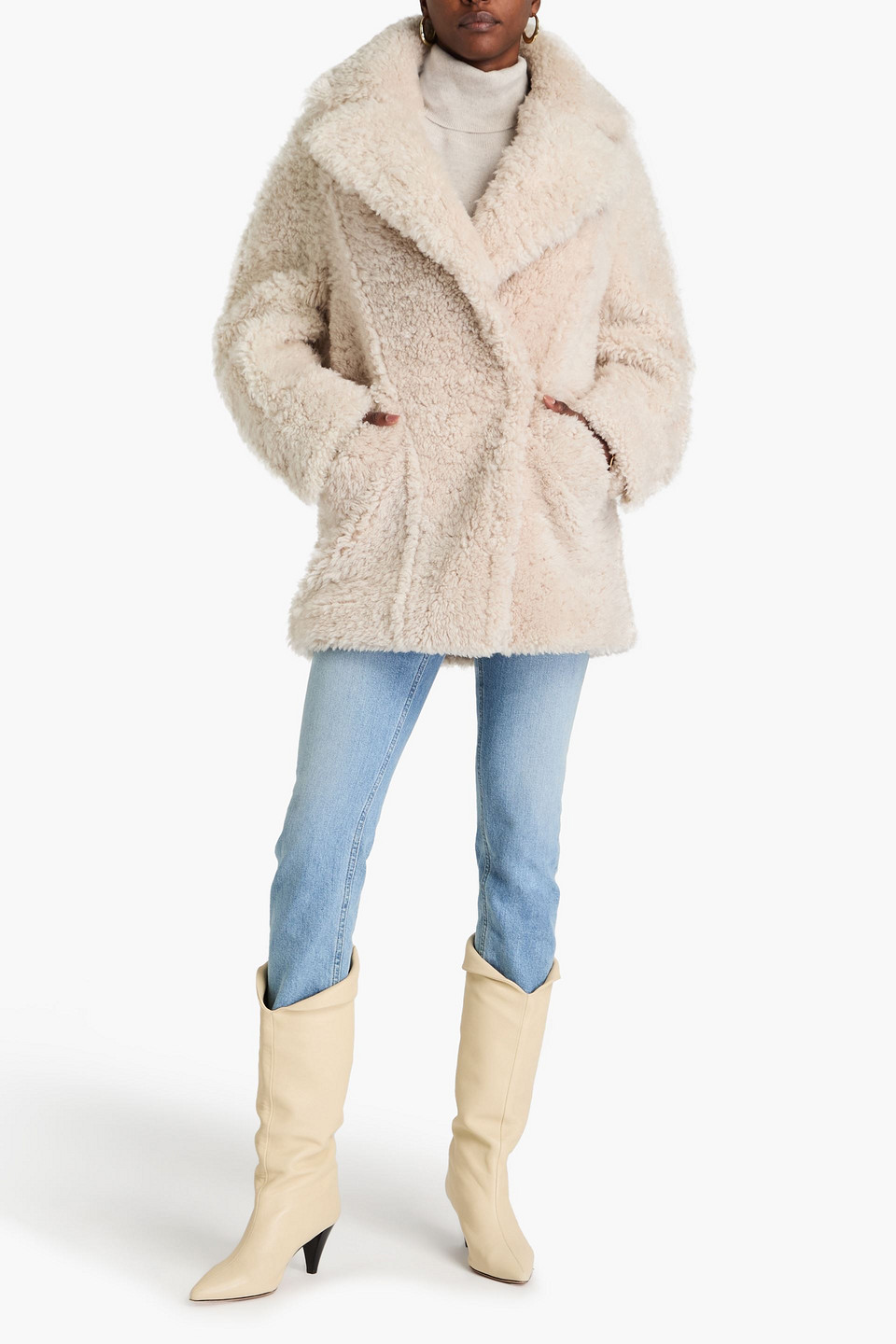  Iro - Mantel Aus Shearling - Neutral - Fr 36 