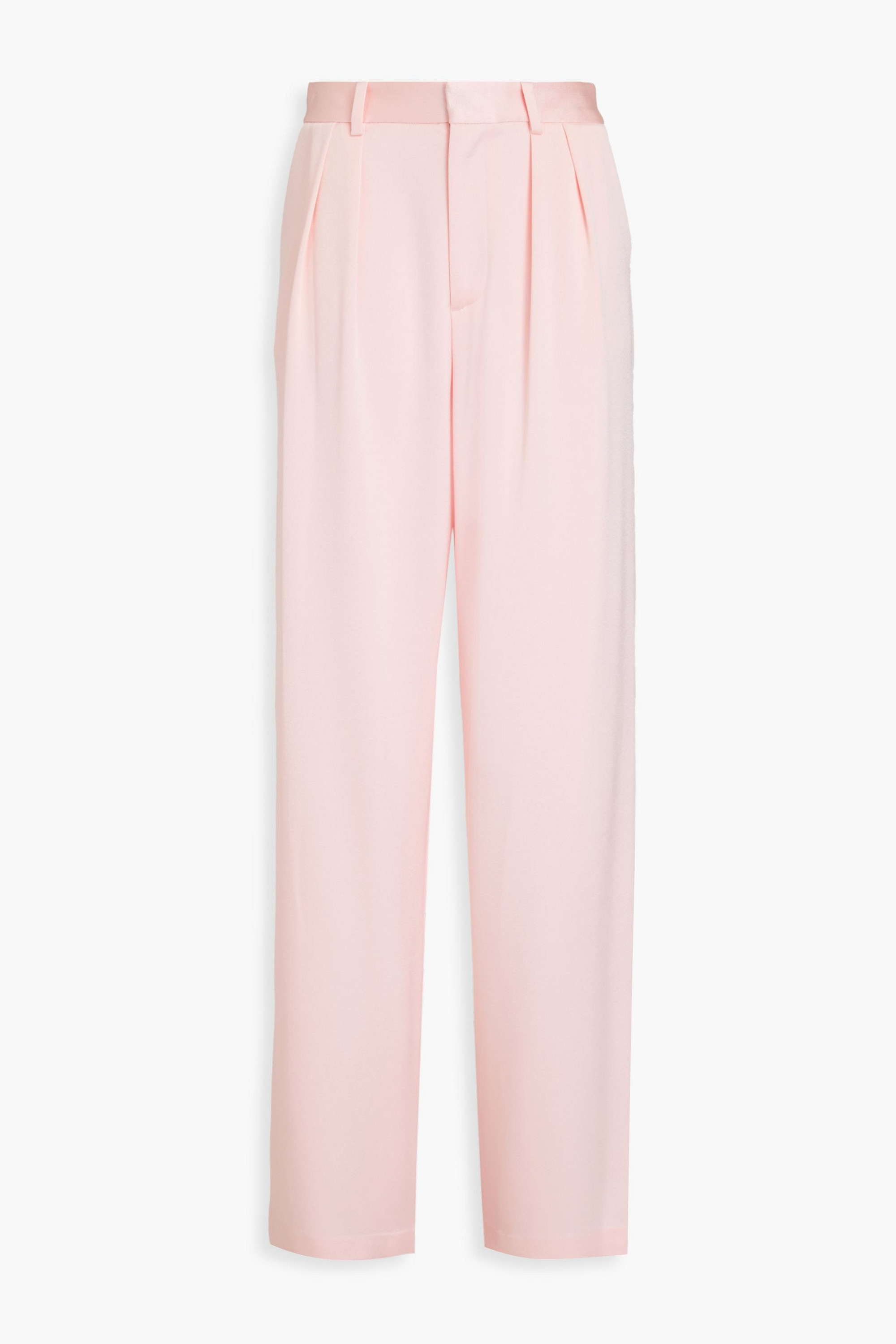 alice + olivia Pompey satin-crepe wide-leg pants