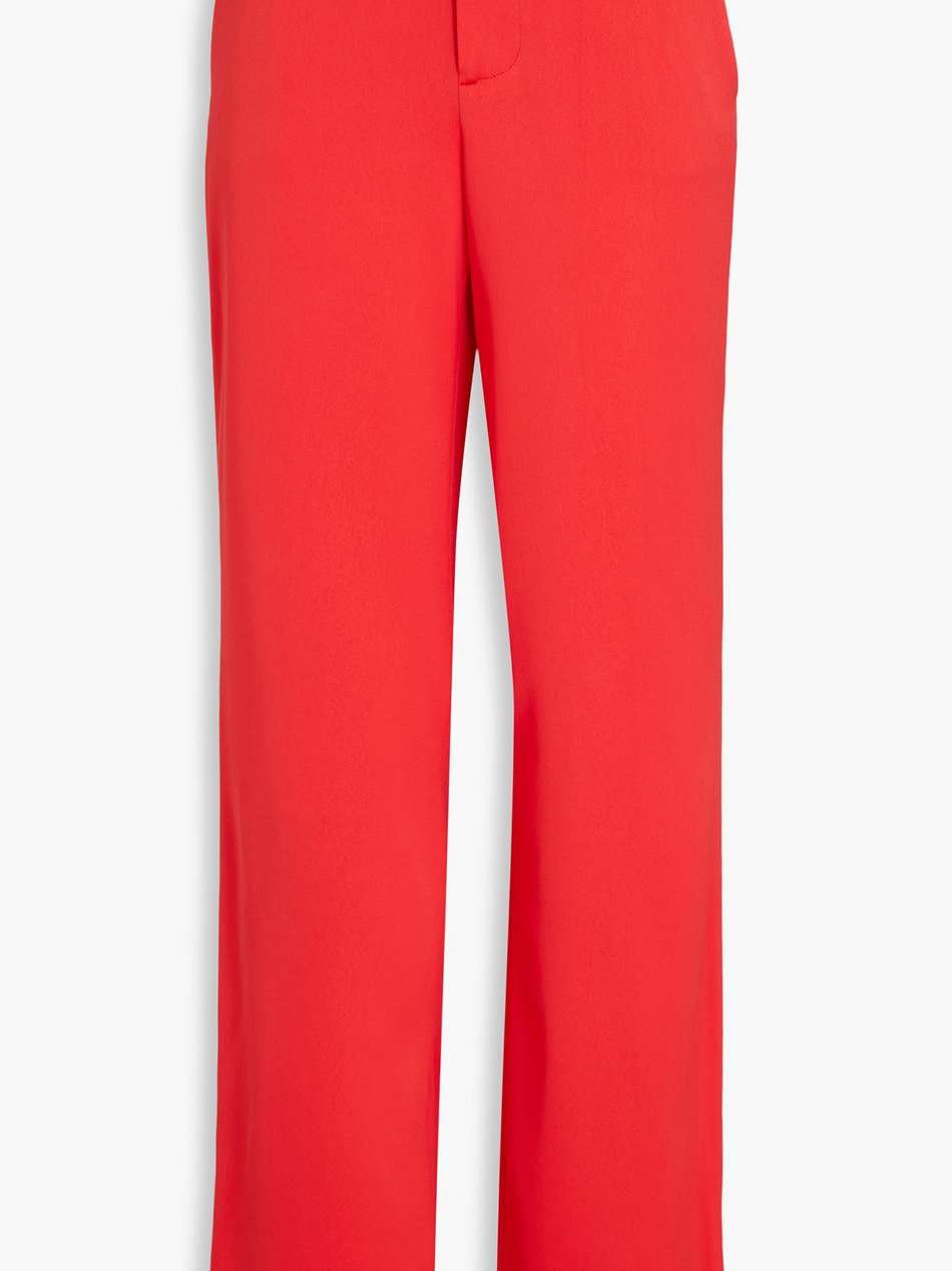 satin-crepe wide-leg pants