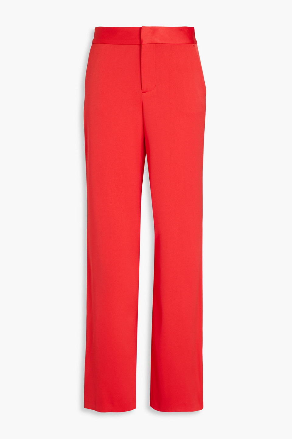 Satin-crepe wide-leg pants