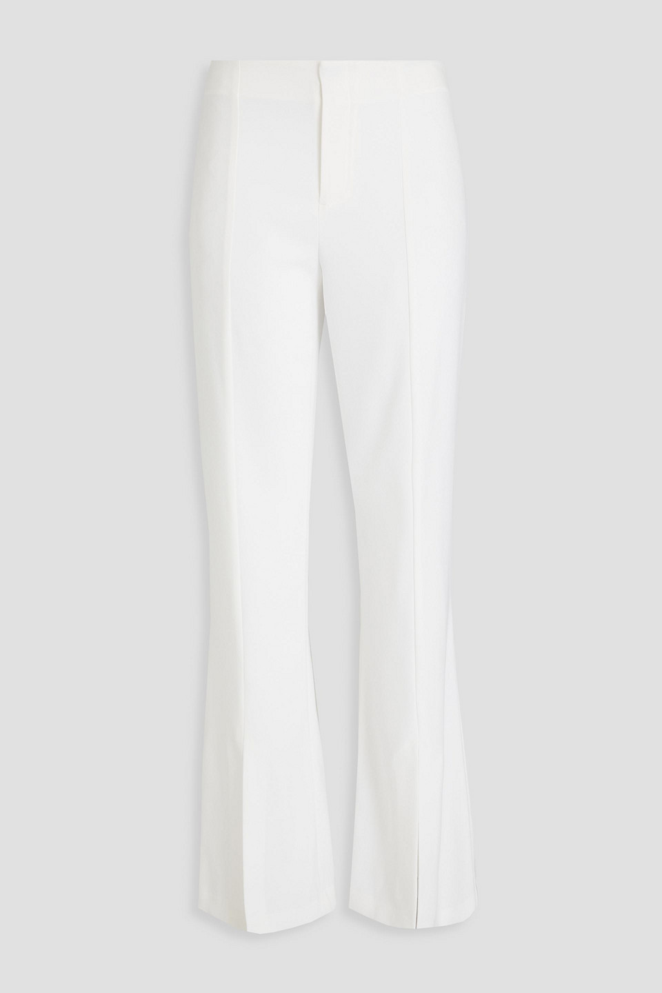 Alice And Olivia Tisa Crepe Flared Trousers In Ivory