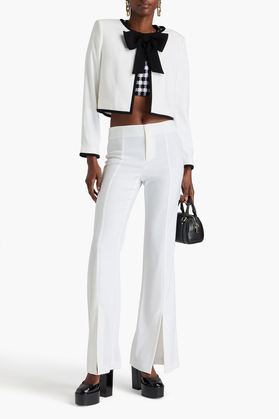 ALICE AND OLIVIA TISA CREPE FLARED PANTS
