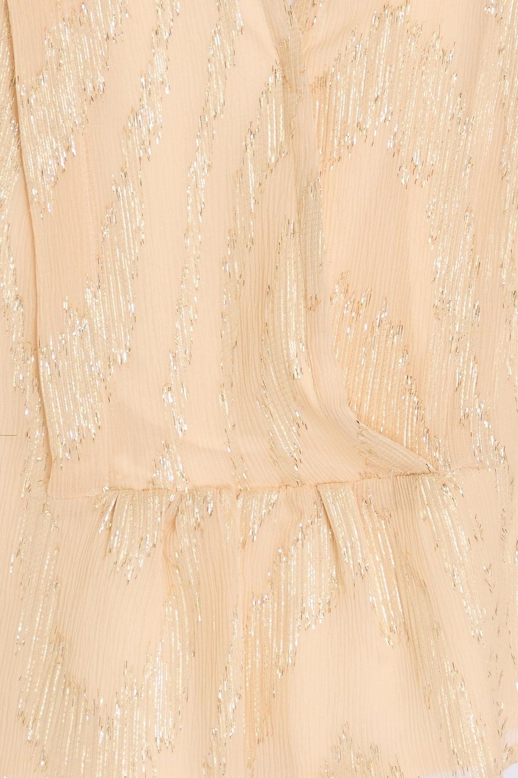 IRO Lila metallic fil coupé silk-georgette blouse