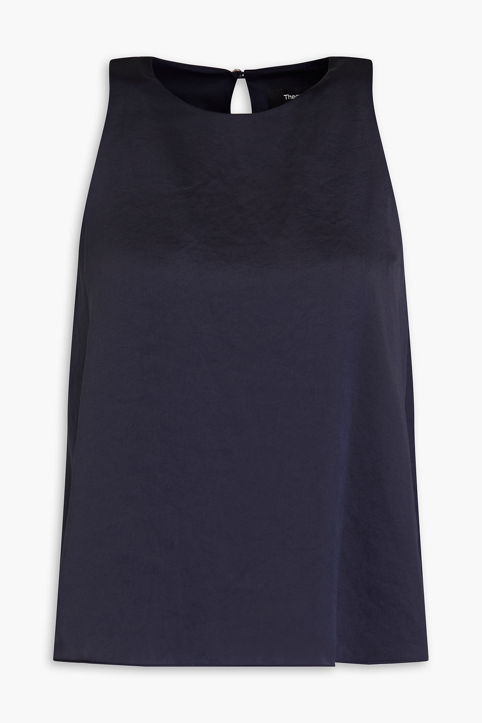 Theory Satin Top In Navy