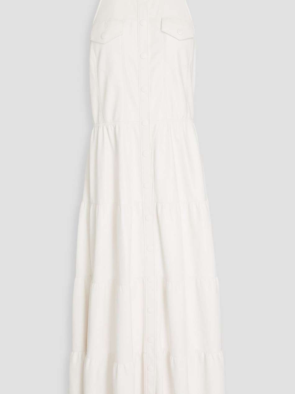 miranda tiered halterneck midi dress