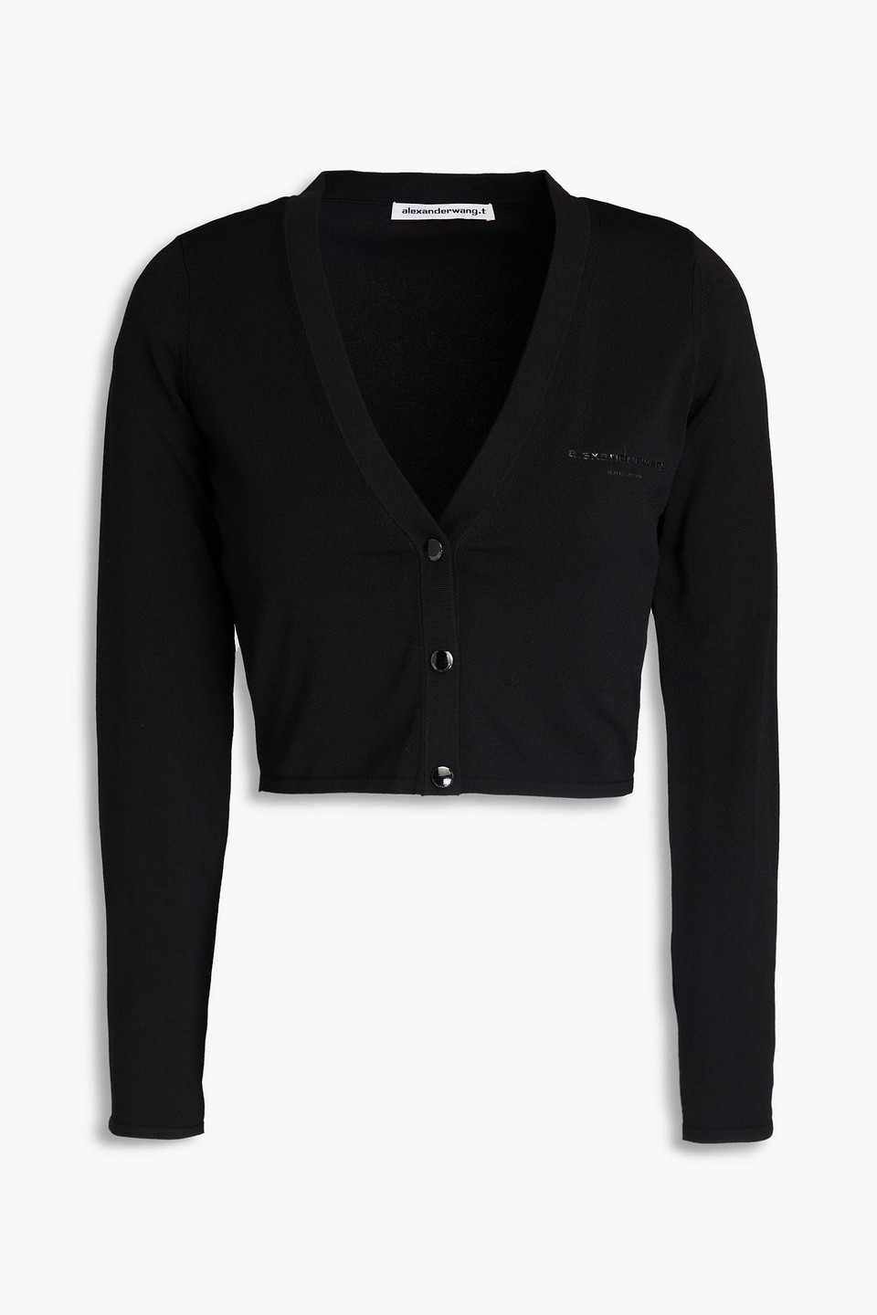 Cropped knitted cardigan