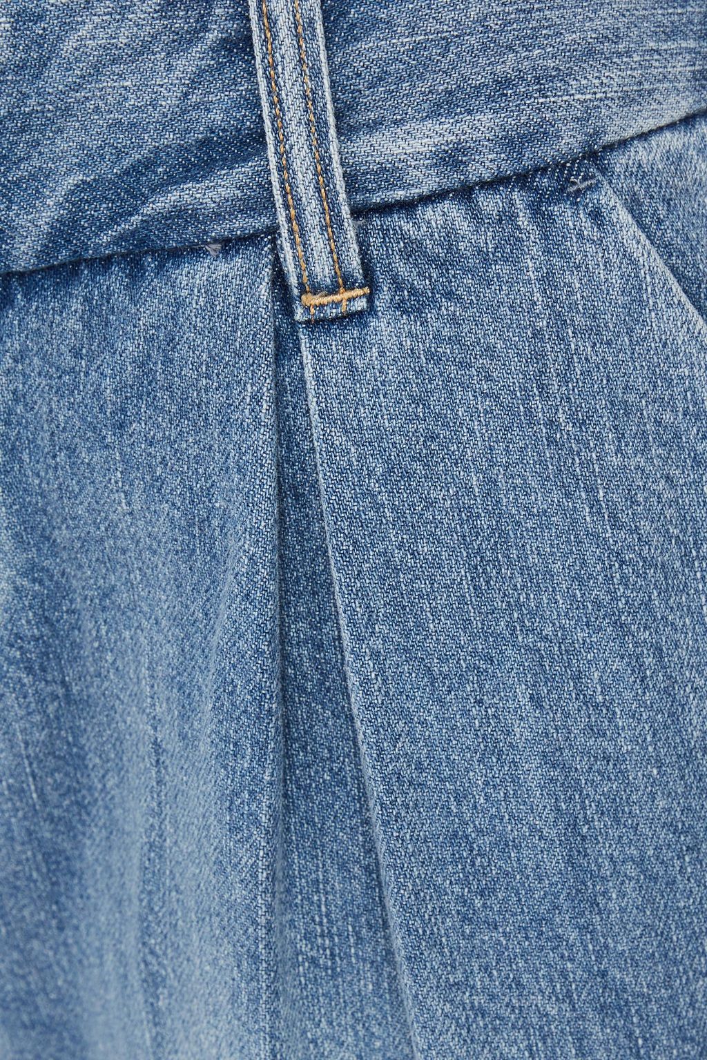 ALICE + OLIVIA JEANS شورت «جورجيا» من الدنيم مزين بكسرات