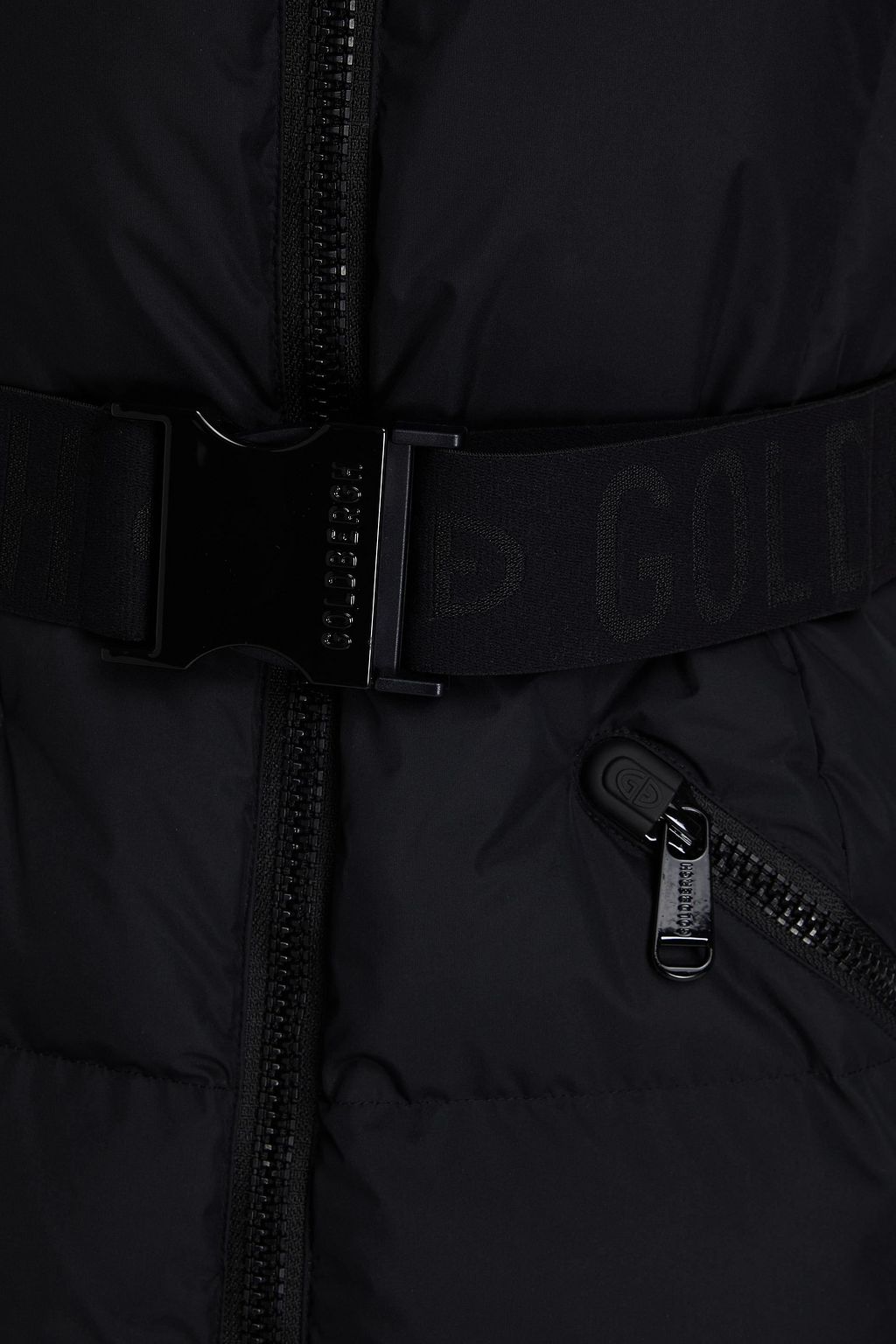 GOLDBERGH Mae belted quilted shell hooded down vest