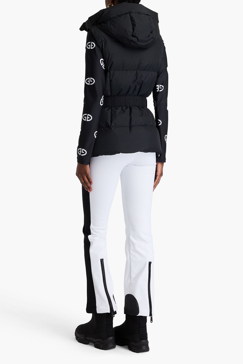 GOLDBERGH Mae belted quilted shell hooded down vest
